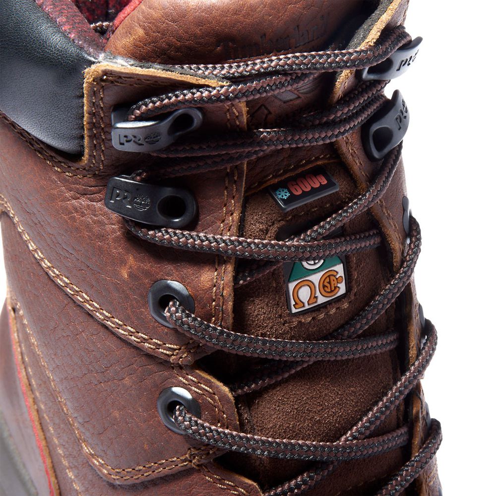 Botas de Trabajo Timberland Hombre Pro® Endurance Hd 8\" Comp Toe Marrones/Negras - Chile WEH-709214